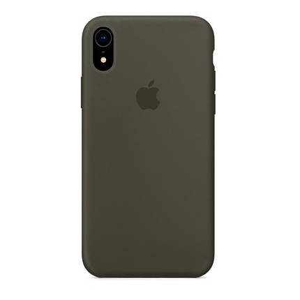 Чохол накладка xCase для iPhone XR Silicone Case Full темно-оливковий, фото 1