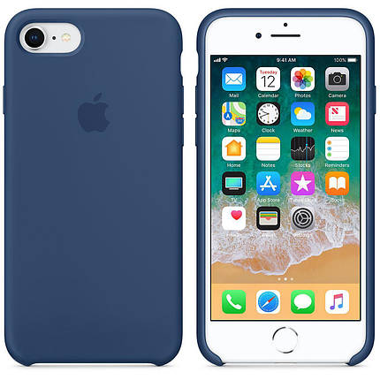 Чохол накладка xCase на iPhone 7/8/SE 2020 Silicone Case navy blue(33), фото 3