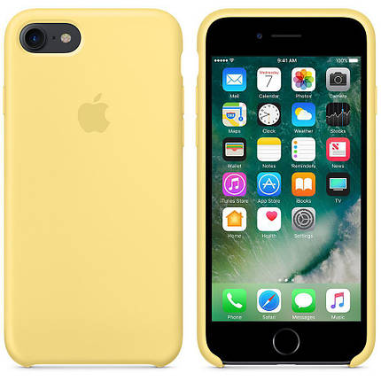 Чохол накладка xCase на iPhone 7/8/SE 2020 Silicone Case жовтий, фото 2