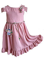 Летнее нарядное платье для девочки р110-128см летнее детское розовое платье для девочки турция 128см
