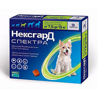 NexGard Spectra таблетка від бліх і кліщів для собак 7,5-15 кг (М) - 1 таб.