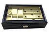 Скринька для зберігання годинників і окулярів зі штучної шкіри Чорна, фото 2