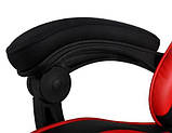 Крісло для геймерів офісний стул геймерське крісло спортивне нове 8979 червоне з підставкою для ніг, фото 10