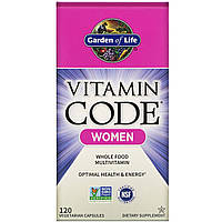 Garden of Life, Vitamin Code, мультивитамины из цельных продуктов для женщин, 120 вегетарианских капсул Днепр