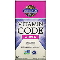 Garden of Life, Vitamin Code, мультивітаміни з цільних продуктів для жінок, 120 капсул вегетаріанських