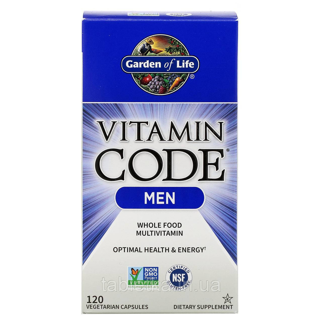 Garden of Life, Vitamin Code, мультивітаміни з цільних продуктів для чоловіків, 120 капсул вегетаріанських