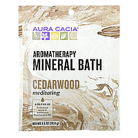 Aura Cacia, ароматерапевтическое средство для ванны с микроэлементами, медитативный кедр, 70,9 г (2,5 унции) в