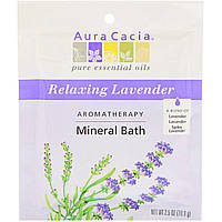 Aura Cacia, Aromatherapy Mineral Bath, розслаблююча лаванда, 70,9 г (2,5 унцій)