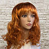 Перука хвилястий із челкою каштан темний,55 см, фото 8