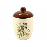 Цукорниця 520 мл керамічна Оливки Interos ZF 3528 OL, фото 2