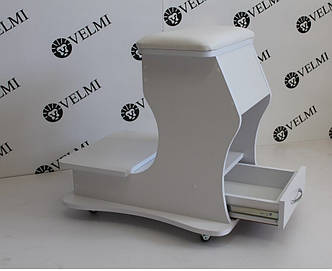 Підставка-пуф для педикюру з шухлядкою педикюрна підставка для ніг педикюрного крісла пересувна vm29