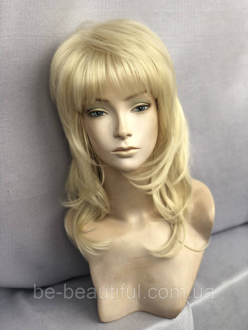 Перука жіночий довгий каскад блонд зі штучного волосся