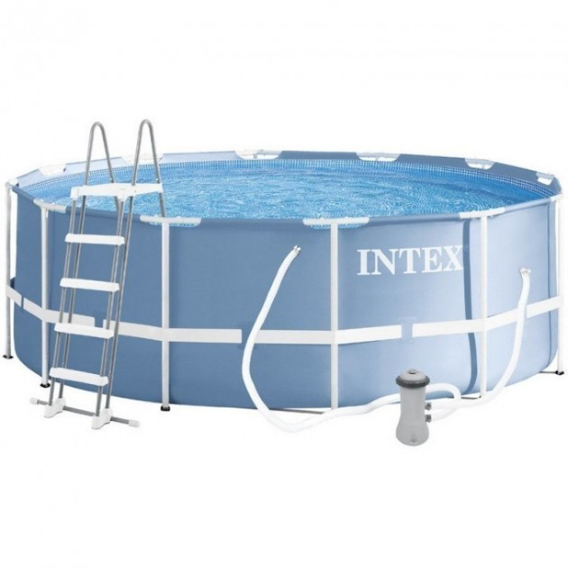 Каркасний басейн 305х99 см Intex 26706 зі сходами та фільтр-насосом у комплекті