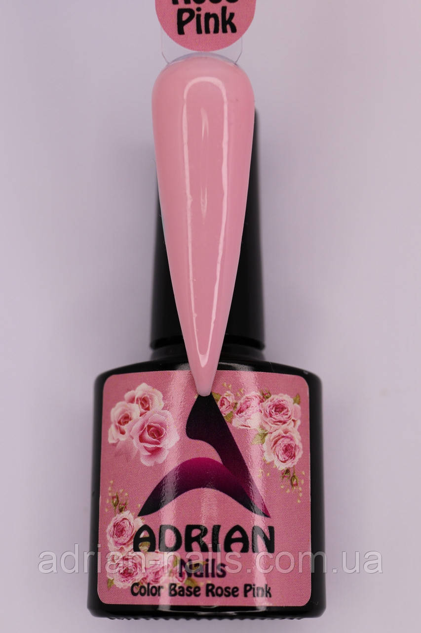 Кольорова База Adrian Nails Color Base Rose Pink, фото 1