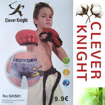 Дитячі підліткові боксери GH501 Clever Knight від 6 до 15 років в упаковці ТДБ-2999