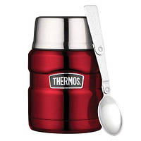 Термос для еды с ложкой Thermos Stainless King Food Flask, Red, 470 ml (173021)