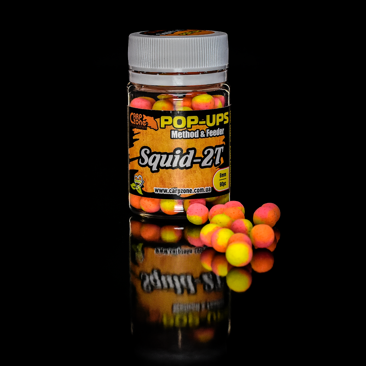 Поп Ап CarpZone Pop-Ups Method & Feeder Squid-2T (Сквід-Шовковиця) 8mm/90pc