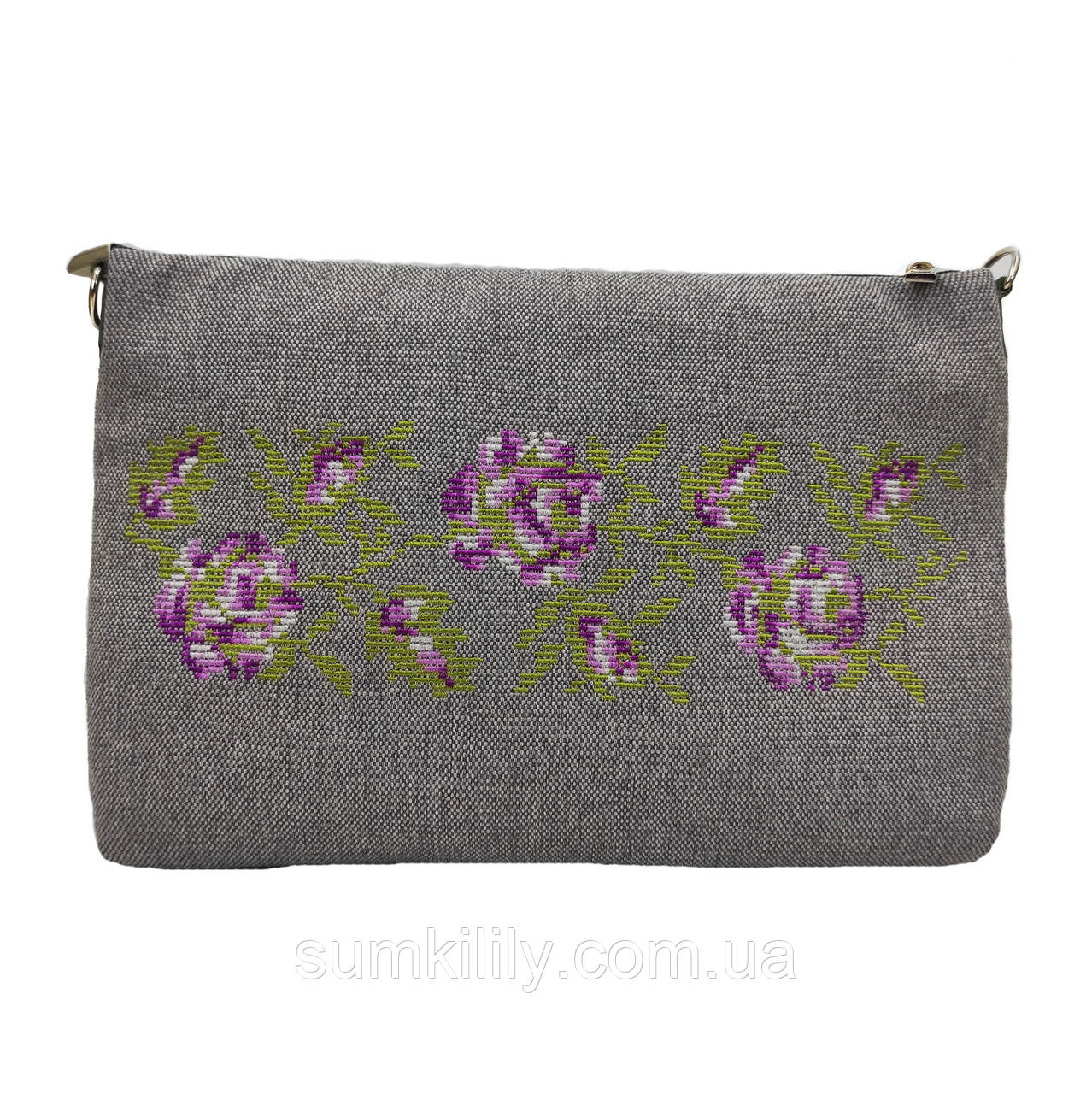 Сумка з вишивкою Рози меланж, фото 1
