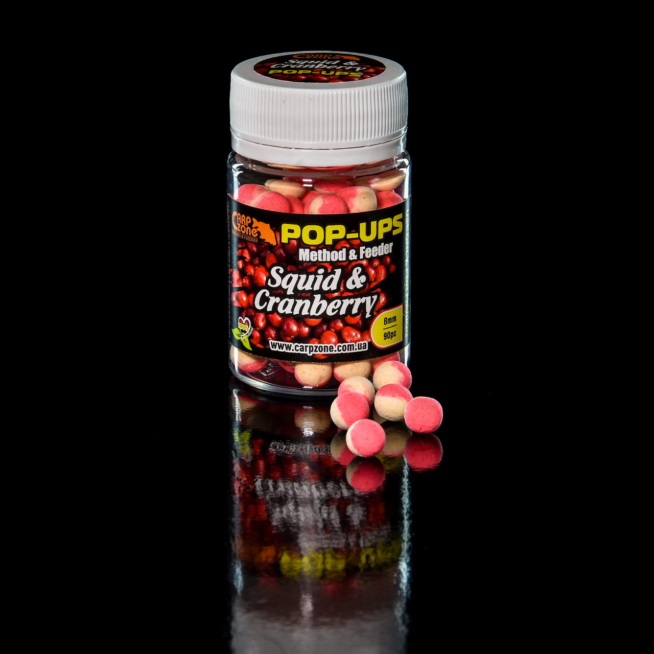 Поп Ап CarpZone Pop-Ups Method & Freder Squid & Cranserry (Кальмар і Клюква) 8m/90pc