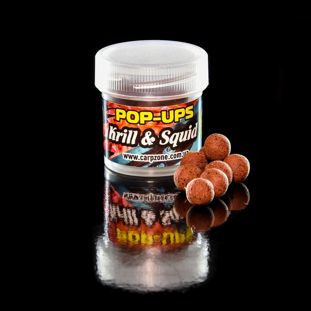 Поп Ап CarpZone Pop-Ups Method & Feeder Krill & Squid (Креветка та Кальмар) 8mm/30pc, фото 1