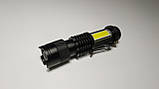 Ліхтар компактний акумуляторний Police/Bailong BL-525-XPE+COB, microUSB, алюміній, фото 6