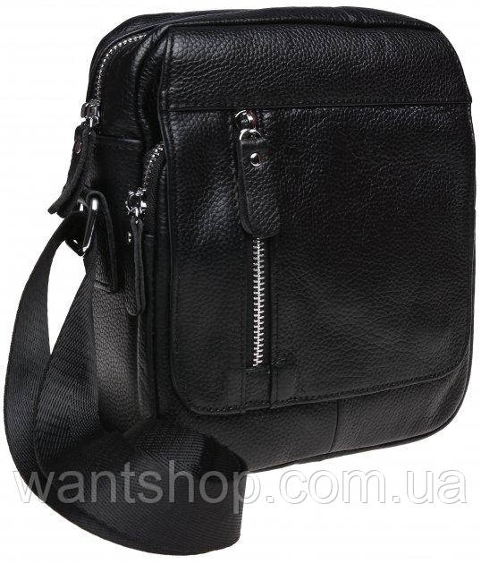 Сумка-чоловіча шкіряна барсетка через плече Tiding Bag 1022A