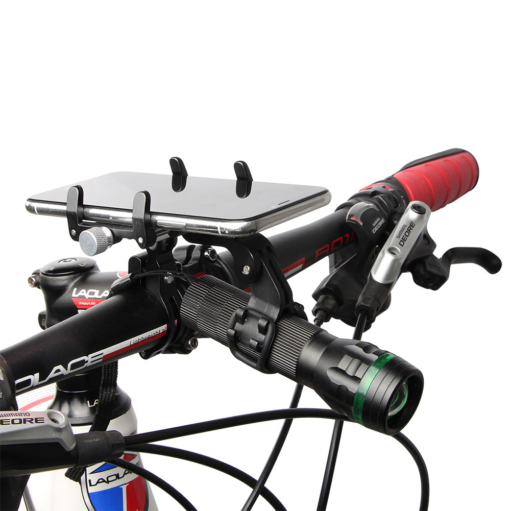 Велосипедний тримач для телефону, екшн-камери та ліхтарика GUB G-89 регулювання кута нахилу