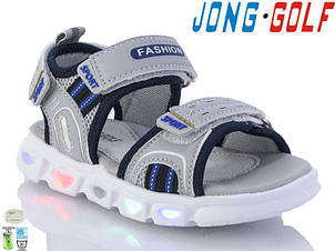 Сандалії сірого кольору з підсвіткою підошви для хлопчиків JongGolf 20058 розміри 28