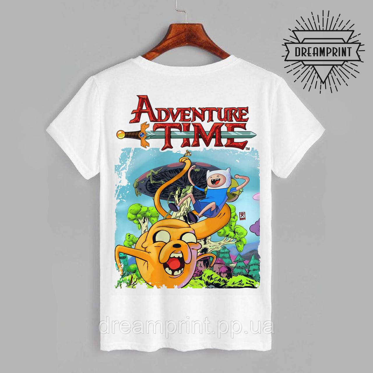 Футболка ADVENTURE TIME, прямий друк DTG, 100% бавовна