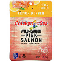 Chicken of the Sea, Wild-Caught Pink Salmon, Lemon Pepper, 2.5 oz ( 70 g) Днепр