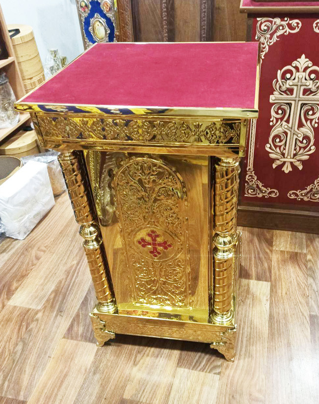 Підставка з карбуванням під ковчег або ливарне блюдо з булату 50х90х90см, фото 1