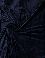 Велюр темно-синій 150 см для пошиття платтів, спідниць, новорічних, карнавальних костюмів.