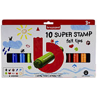 Штампы детские цветные Bruynzeel SUPER STAMP набор 10 цв. (8712079447090)