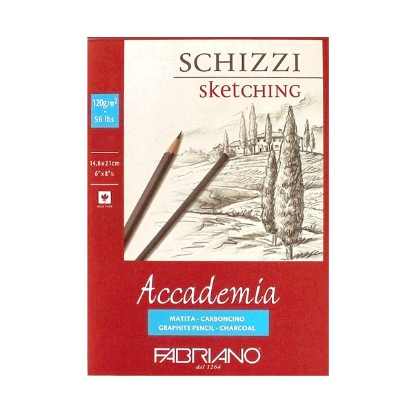 Склейка для ескізів Fabriano Accademia А5 14,8х21 см 50л. 120г/м2 (8001348150725)