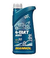 Моторне масло Mannol 7203 4-TAKT AGRO SAE 30 1л чотиритактне для садової техніки