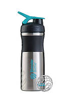 Спортивна пляшка-шейкер BlenderBottle SportMixer Stainless Steel Teal 820ml (з нержавіючої харчової