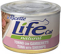 420960 LifeCat leRicette Тунец с креветками, 150 гр