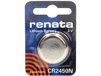 BAT-CR2450N (CR2450N /RENATA) Батарея: литиевая; 3В; CR2450; Ø24x5мм; 540мAч Renata