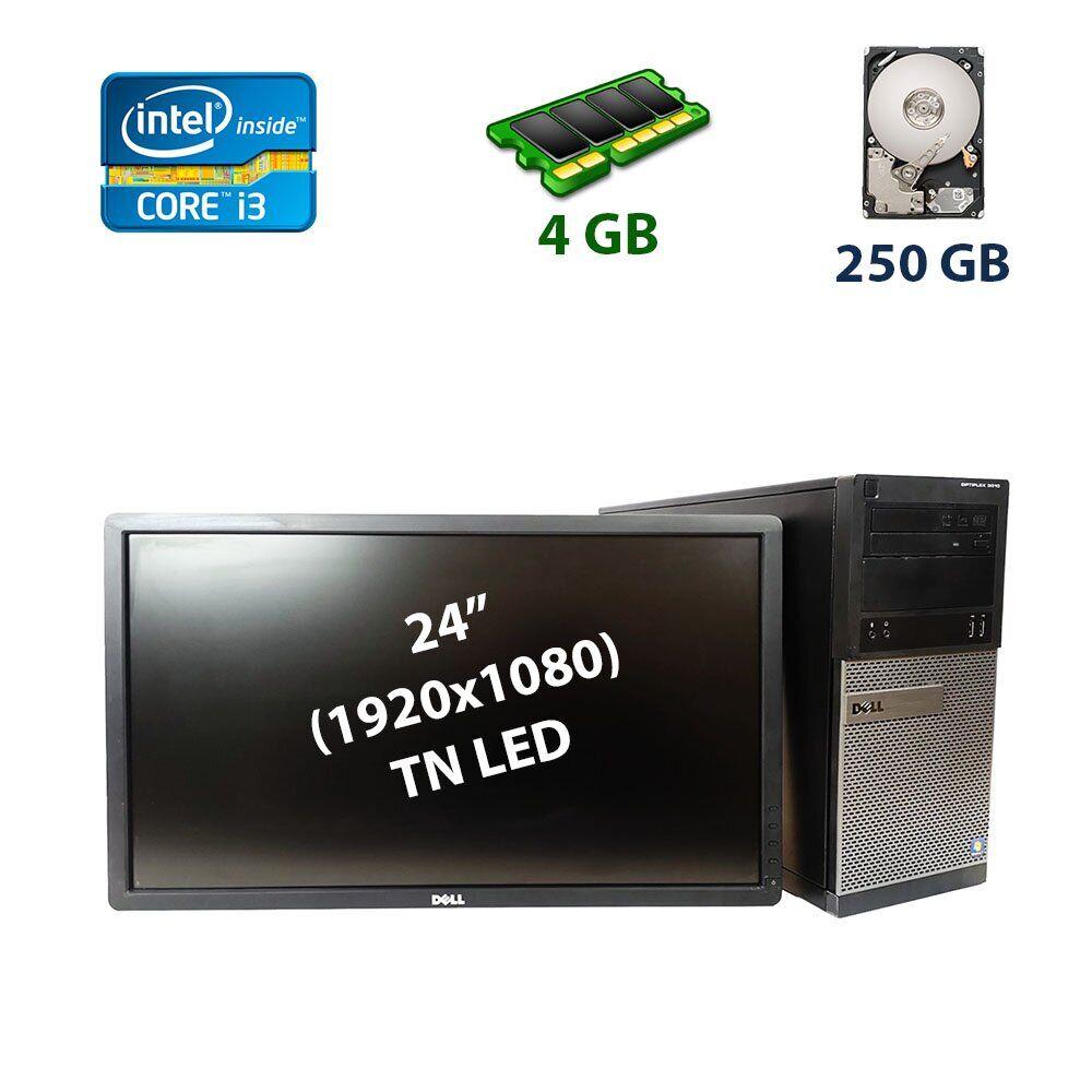 Комплект ПК: Dell OptiPlex 3010 Tower / Intel Core i3-3220 (2 (4) ядра по 3.3 GHz) / 4 GB DDR3 / 250 GB HDD +