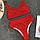 Купальник роздільний Casual трикотажний з топом і завищеною талією червоний, фото 8