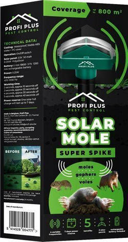 Відлякувач кротів на сонячній батареї Super Spike Pest Control, Profi Plus, фото 2