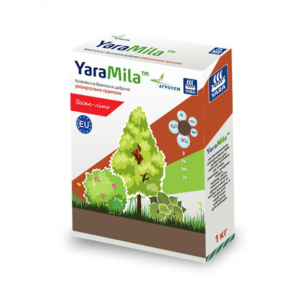 Добриво комплексне універсальне грунтове весна - літо Yara Mila, 1 кг