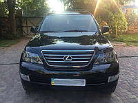 Реснички на фары Lexus GX 470 2002-2009 / Лексус ГХ 470 2002-2009 (стеклопластик, под покраску)