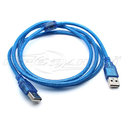 Кабель USB 2.0 AM-AM з феритом 1.8 м, фото 3