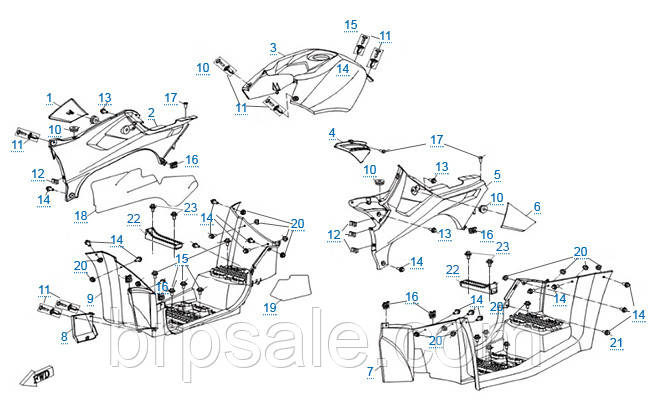 Підніжка ліва CFMoto FOOTREST BOARD RH