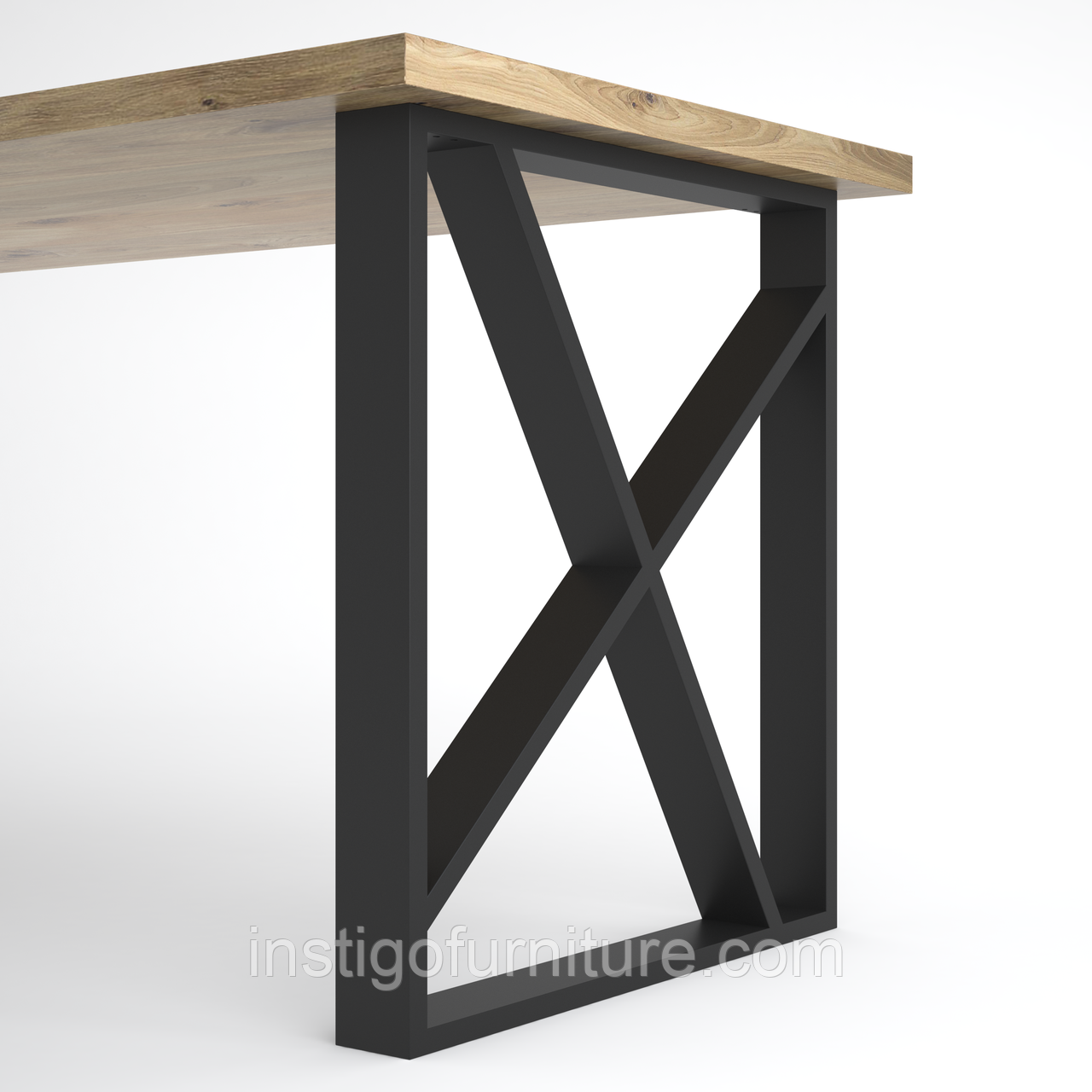 Опора ніжка для столу з металу 600×80mm, H=730mm