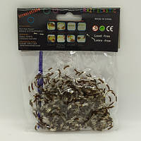 Гумки для плетіння в смужку 1/8 прозорий-коричневий