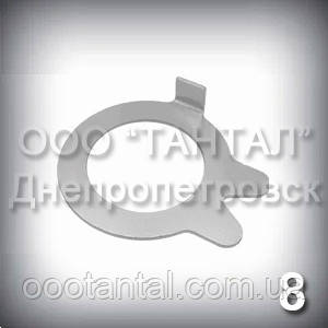 Шайба 8 ГОСТ 13465-77 стопорна з носком оцинкована, фото 1