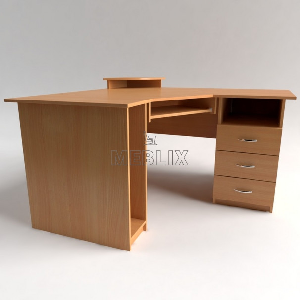 Стол компьютерный угловой с полкой и ящиками СУ-2. Компьютерные столы для офиса и дома - фото 2 - id-p23060686
