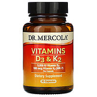 Dr. Mercola, Витамины D3 и K2, 30 капсул